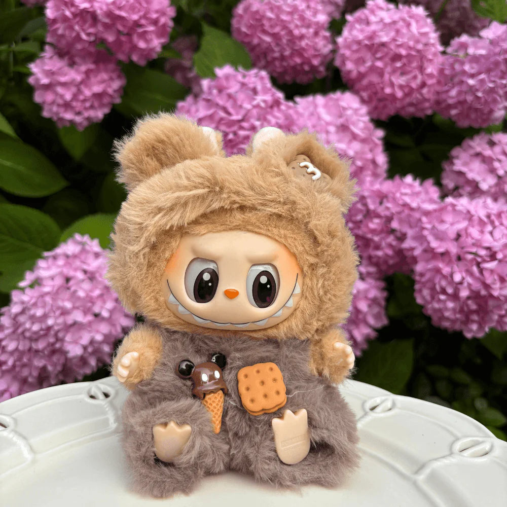 Bear Costume Faux Mink Fur 2-Piece Set - Labubu Fashion Clothes