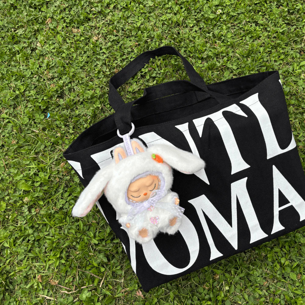 Long-Eared Rabbit Costume Faux Mink Fur 2-Piece Set - Labubu Fashion Clothes