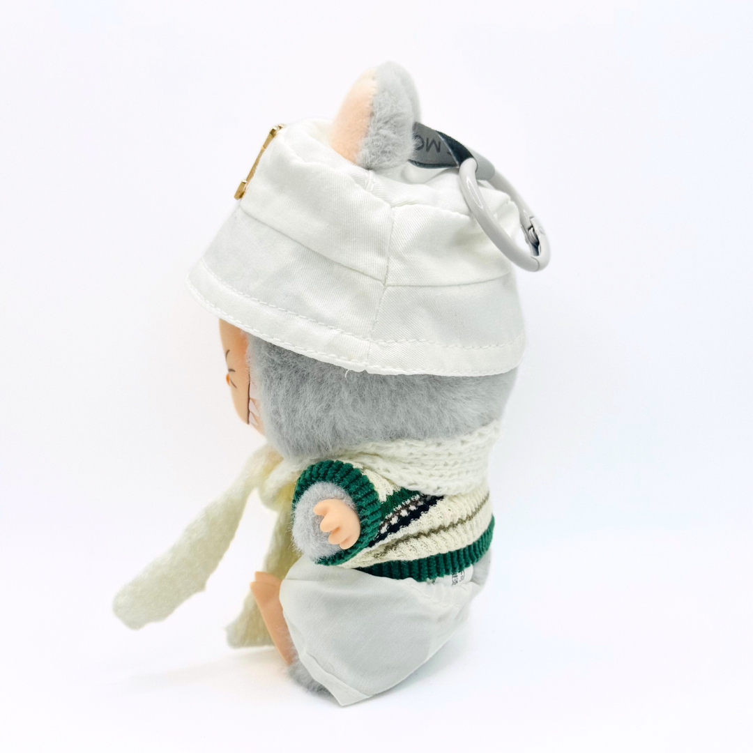 L.V. White Monogram Luxe Set - Labubu Fashion Clothes