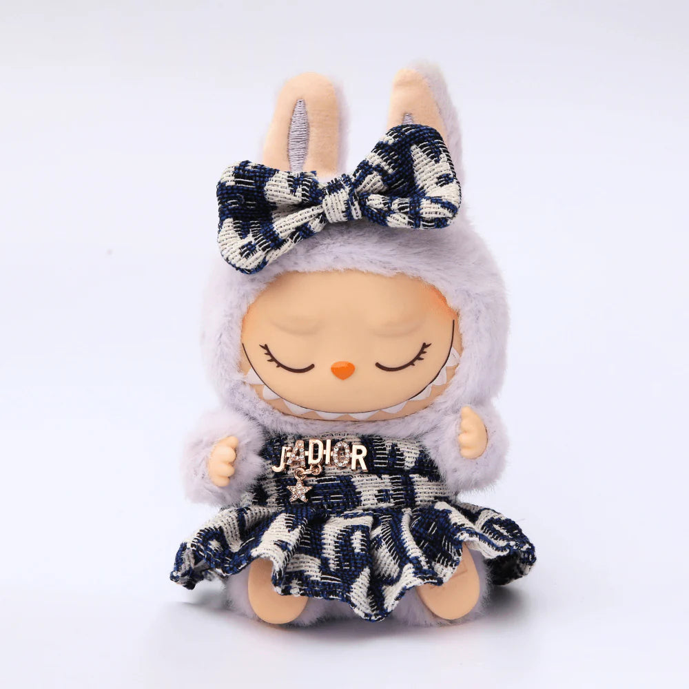 Toile de Labubu Princess Look – Mini Dress with Bow for Labubu