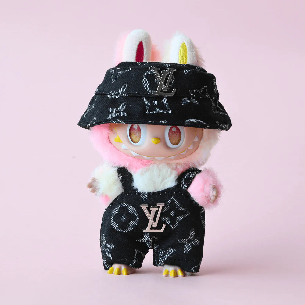 Louis V Vintage Set - Labubu Fashion Clothes (Metallic Logo)