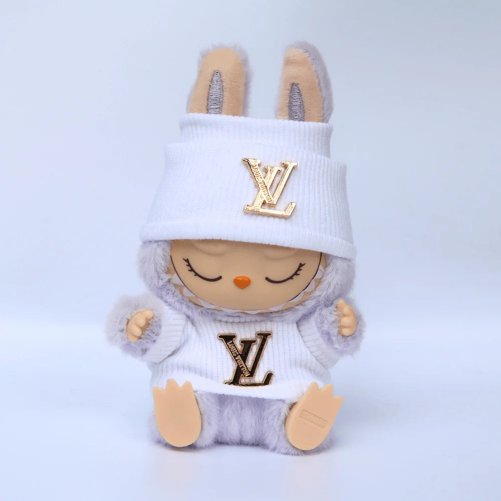 L-Style Top & Hat Set - Labubu Fashion Clothes (Metallic Logo)
