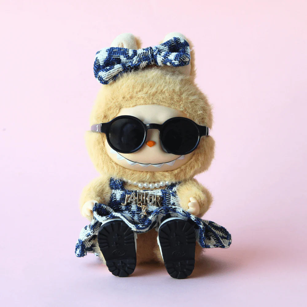 Toile de Labubu Princess Look – Mini Dress with Bow for Labubu