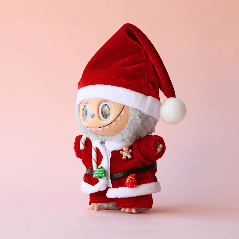 Santa Costume Set (3-piece) for Labubu