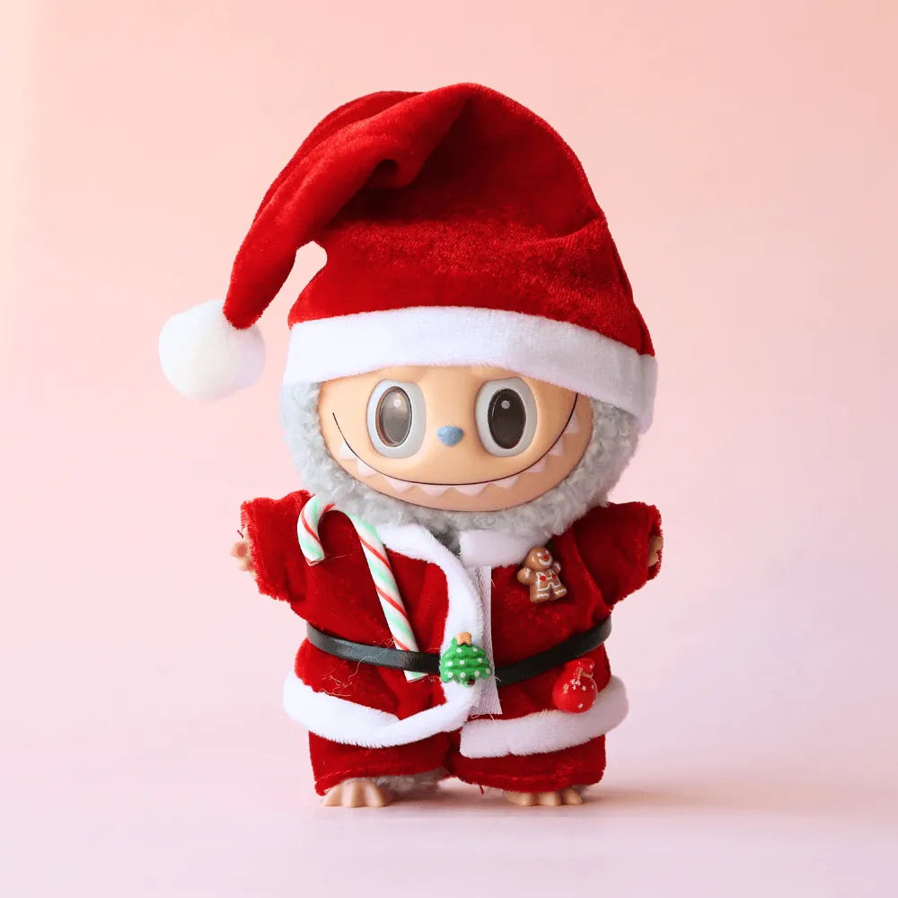 Santa Costume Set (3-piece) for Labubu