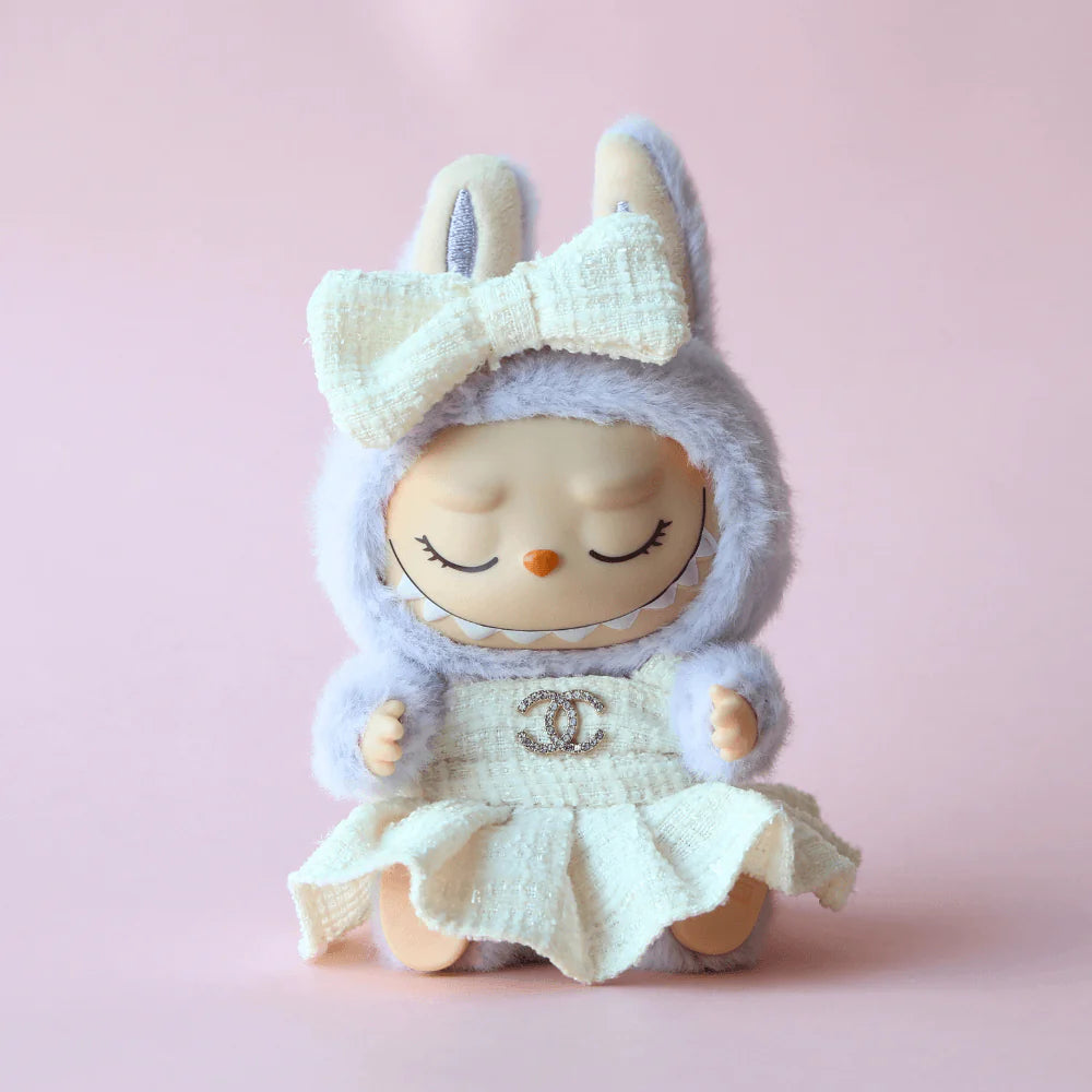 Coco Luxe Dress – Mini Dress with Bow for Labubu