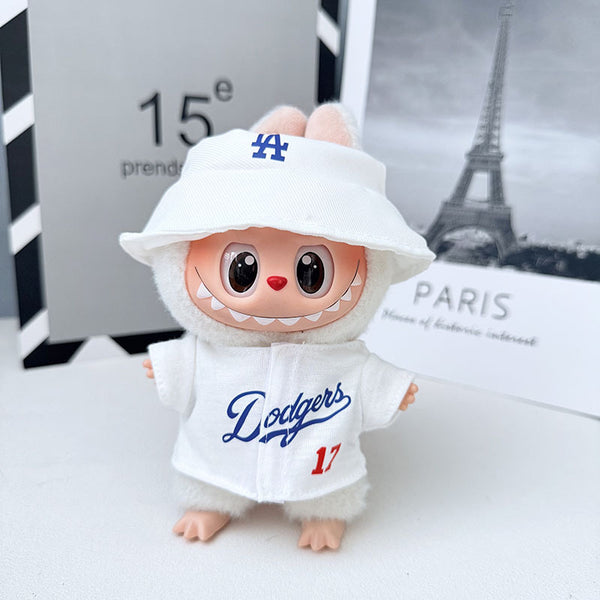 POP MART LABUBU Clothes LA Dodgers baseball Outfit for Plush - NO DOLL