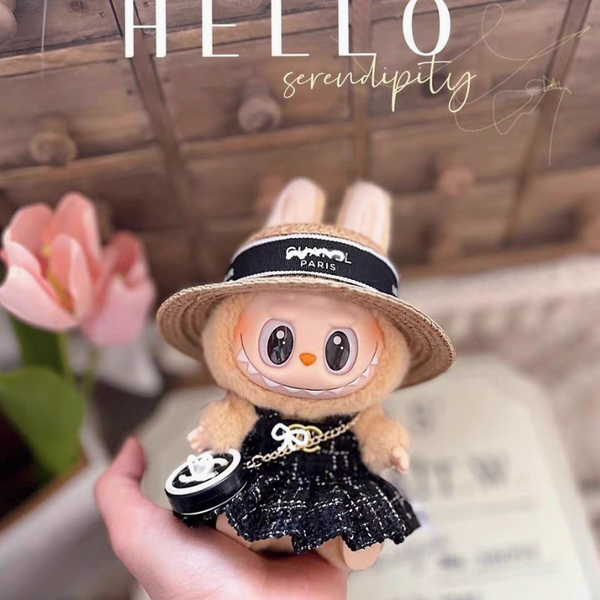 POP MART LABUBU Clothes Set Fashion Dress + Hat + Bag Monsters Plush NO DOLL