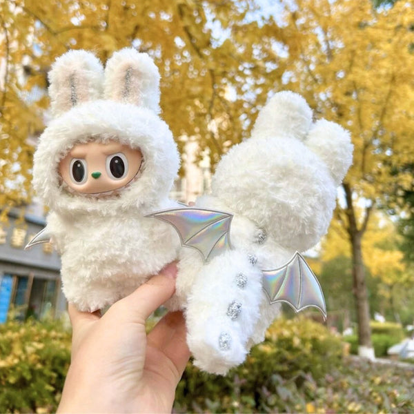 POP MART LABUBU Clothes – Zimomo Angel Cosplay Outfit for 17cm Plush NO DOLL